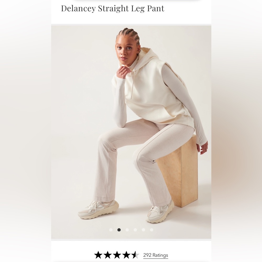 ATHLETA DELANCEY STRAIGHT LEG PANT.